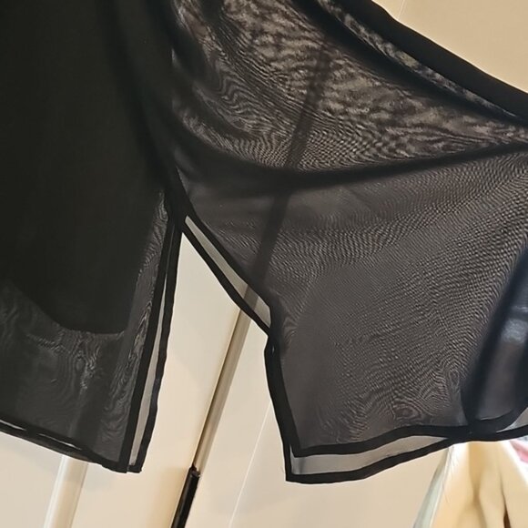 Vintage Yves St. Clair Black Sheer Dressy Evening Beaded Cardigan Large - Picture 4 of 8